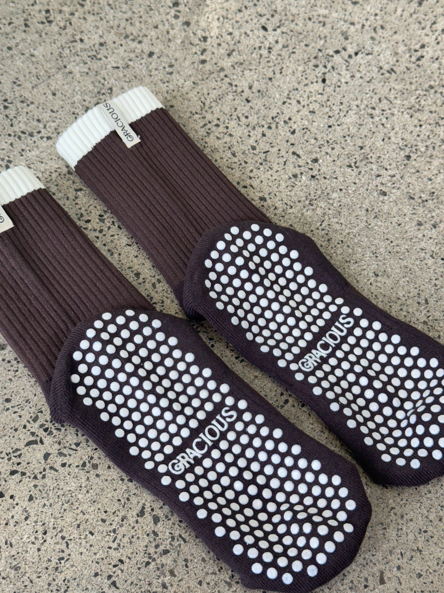 Pilates Socks - Espresso