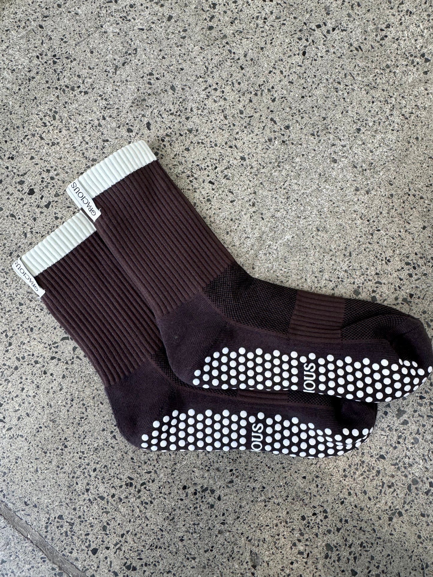 Pilates Socks - Espresso