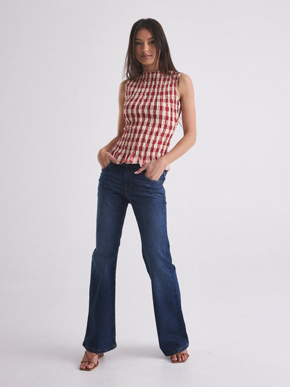 Luna Tank - Ruby Gingham