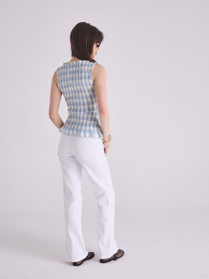 Luna Tank - Sky Gingham