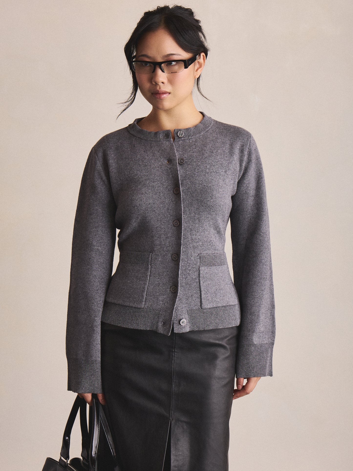 Wren Cardigan - Grey Marle
