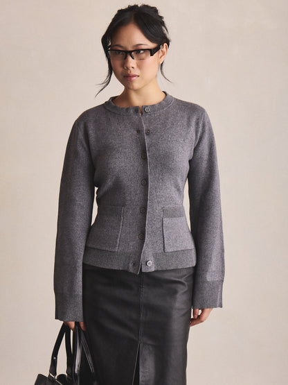 Wren Cardigan - Grey Marle