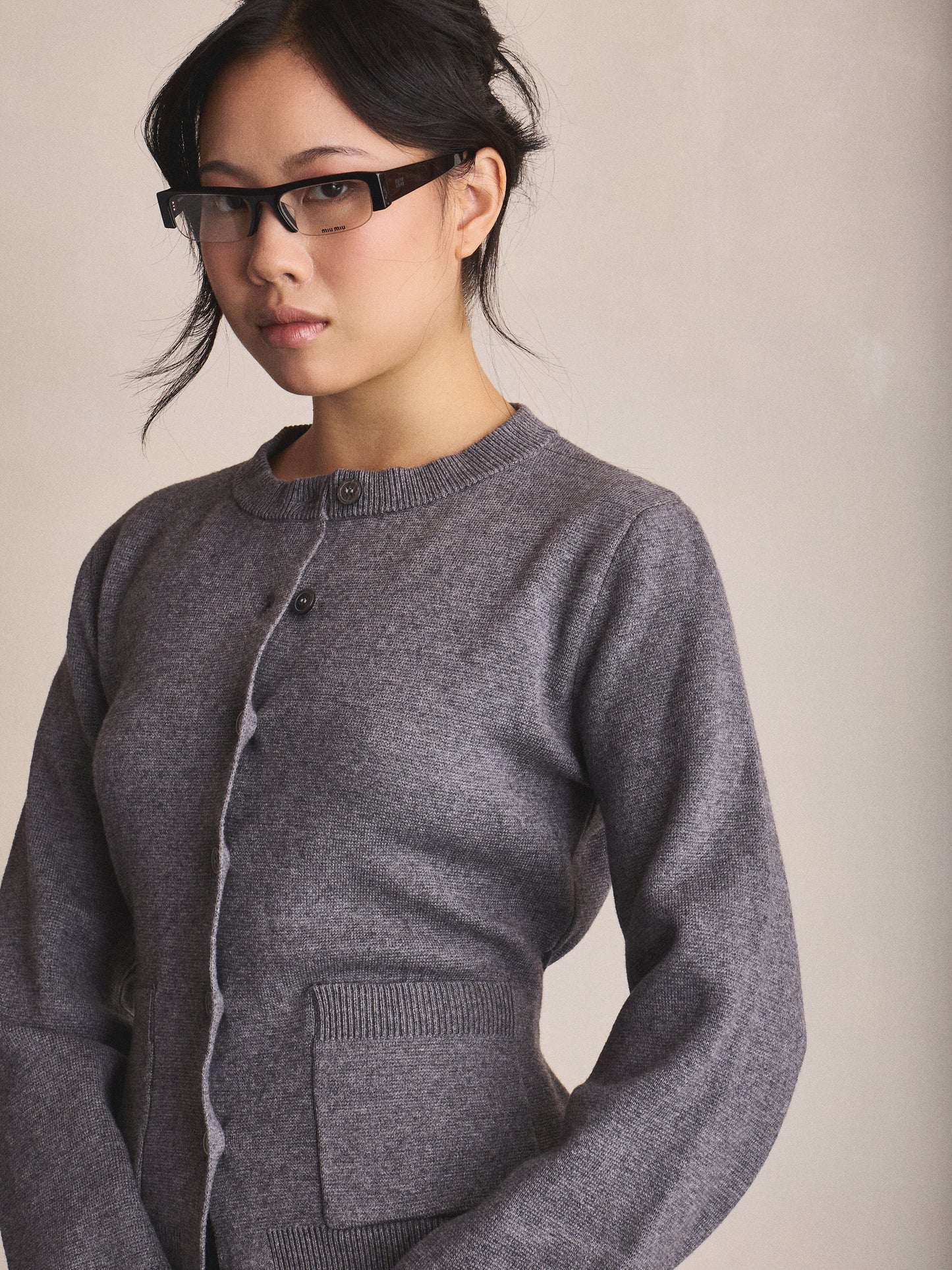 Wren Cardigan - Grey Marle