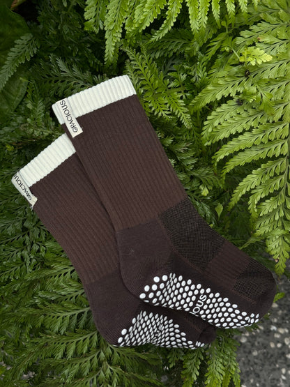 Pilates Socks - Espresso
