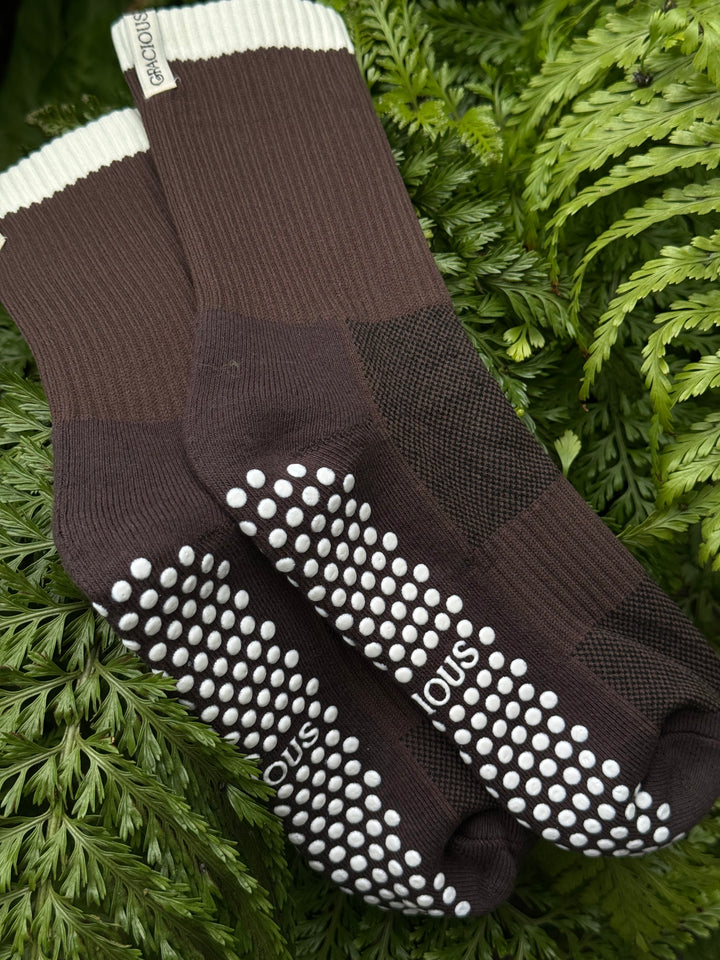 Pilates Socks - Espresso
